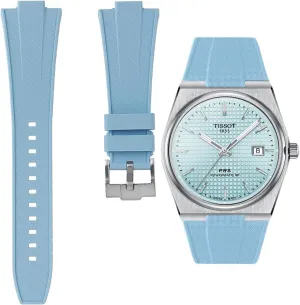 Tissot PRX Powermatic 80 Silicone Rubber Replacement Watch Straps - Compatible Watch Bands for Tissot PRS Automatic, Quartz, Chronograph 40mm - Size 12mm - For Men & Women - Quick-Release