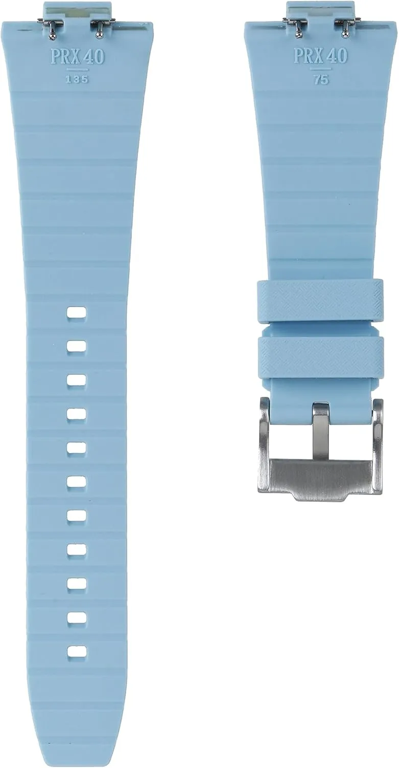 Tissot PRX Powermatic 80 Silicone Rubber Replacement Watch Straps - Compatible Watch Bands for Tissot PRS Automatic, Quartz, Chronograph 40mm - Size 12mm - For Men & Women - Quick-Release