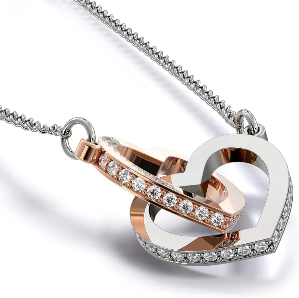 To My Smokin' Hot Doe "Dreams" Interlocking Hearts Necklace with Message Card and Gift Box. Gift for Fiance, Girlfriend, Future Wife, Wife. Fiance, Girlfriend, Future Wife, Wife Gift. Necklace for Fiance, Girlfriend, Future Wife, Wife