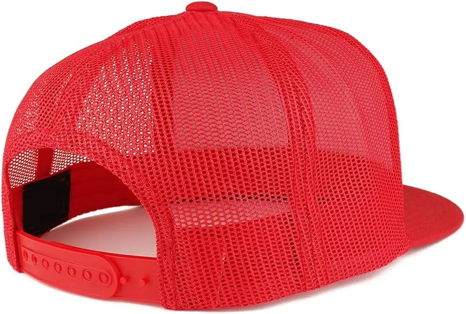 Trendy Apparel Shop BOS Boston Embroidered 5 Panel Flatbill Trucker Cap