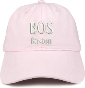 Trendy Apparel Shop BOS Boston Low Profile Soft Cotton Baseball Cap