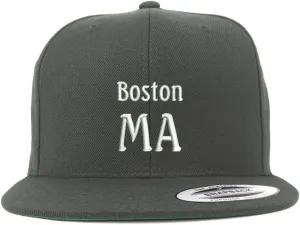 Trendy Apparel Shop Boston MA Embroidered Flatbill Snapback