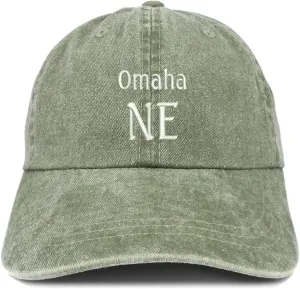 Trendy Apparel Shop Omaha NE Embroidered Pigment Dyed Washed Baseball Cap