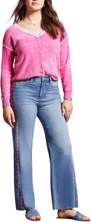 Tribal Women's Brooke Hugging Jeans W/Side Emb