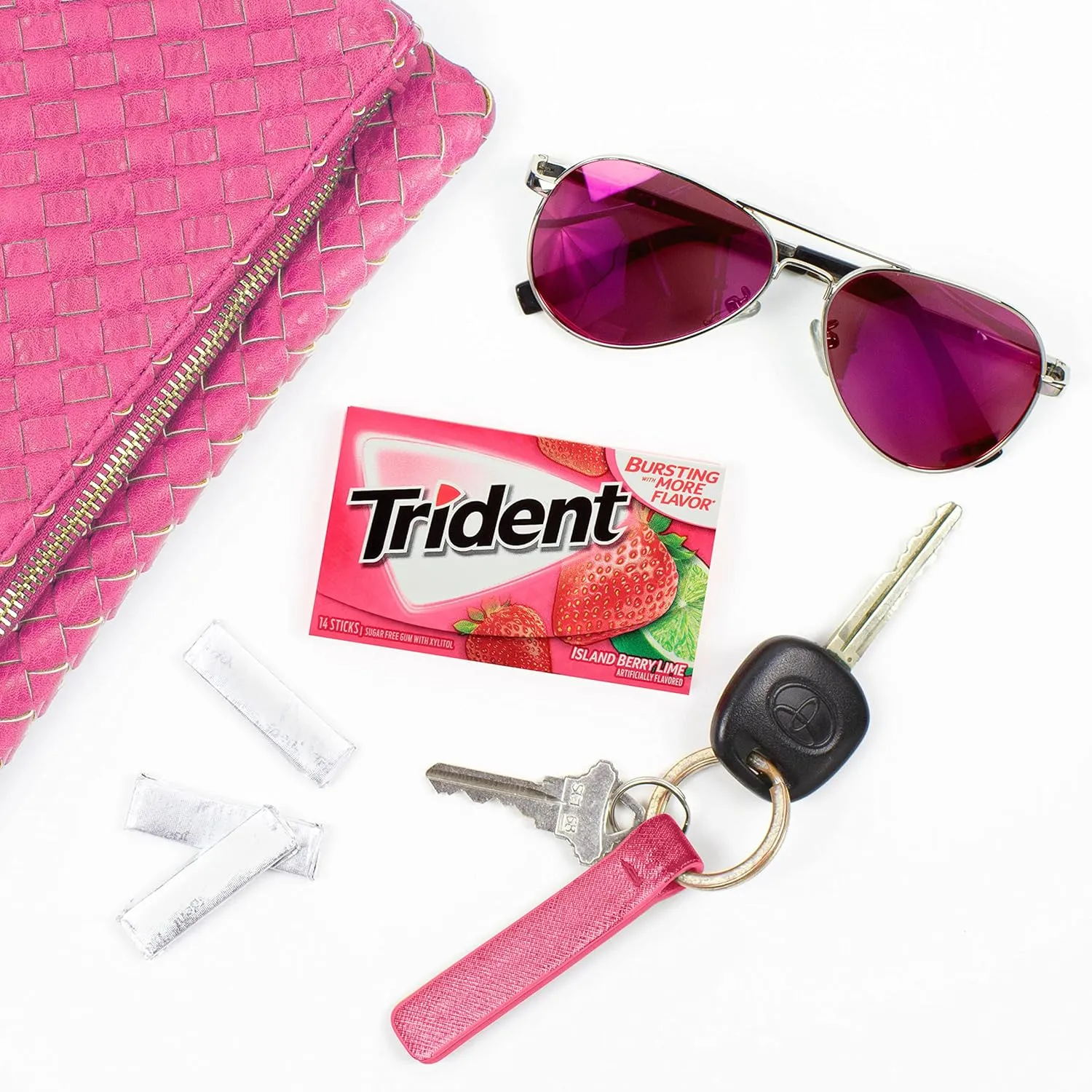 Trident Island Berry Lime Sugar-Free Chewing Gum, 12 Packs of 14 Pieces (168 Total Pieces)