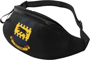 Tuskegee Airmen Spit Fire Waist Bag Men's and Women's Adjustable Travel Chest Pack Outdoor Running Waist Bag, Black