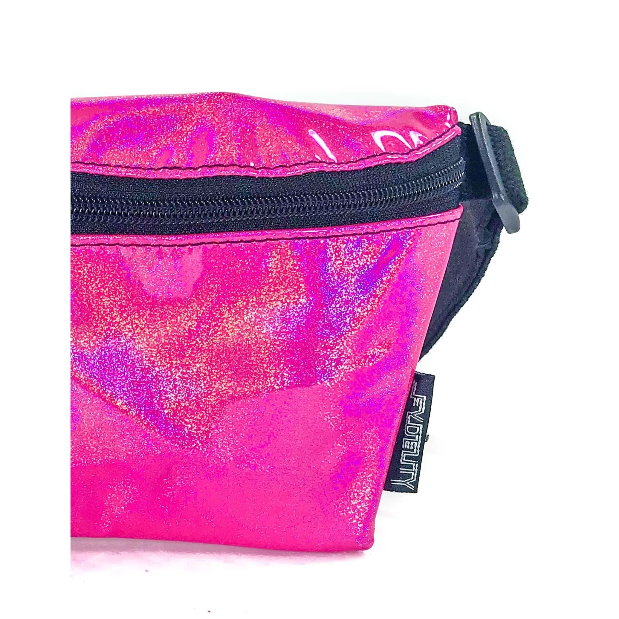Ultra Slim Laser Pink Fanny Pack