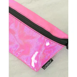 Ultra Slim Laser Pink Fanny Pack