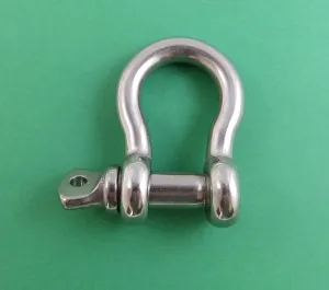 US Stainless 4 Foot Stainless Steel 316 Anchor Chain 1/4" (6mm) by 4 Foot with 2 Stainless Steel Oversized Shackles - Boat