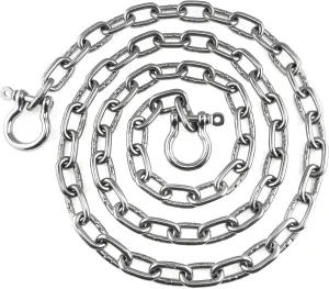 US STAINLESS Stainless Steel 316 Anchor Chain 1/4" (6.3mm) by 6' with shackles