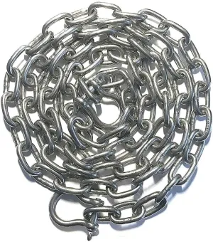US Stainless Stainless Steel 316 Anchor Chain 3/16" or 5mm by 10' Long Shackles