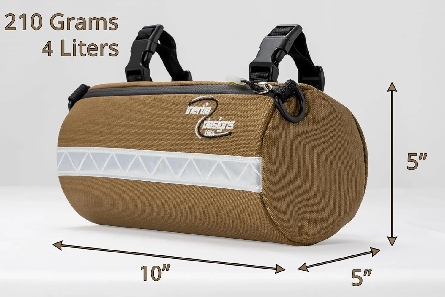 USA - GX5 Barrel Bag - Cylindrical Contour Structure for Efficient Aerodynamic Storage - Durable, All-Weather Construction - Coyote Brown