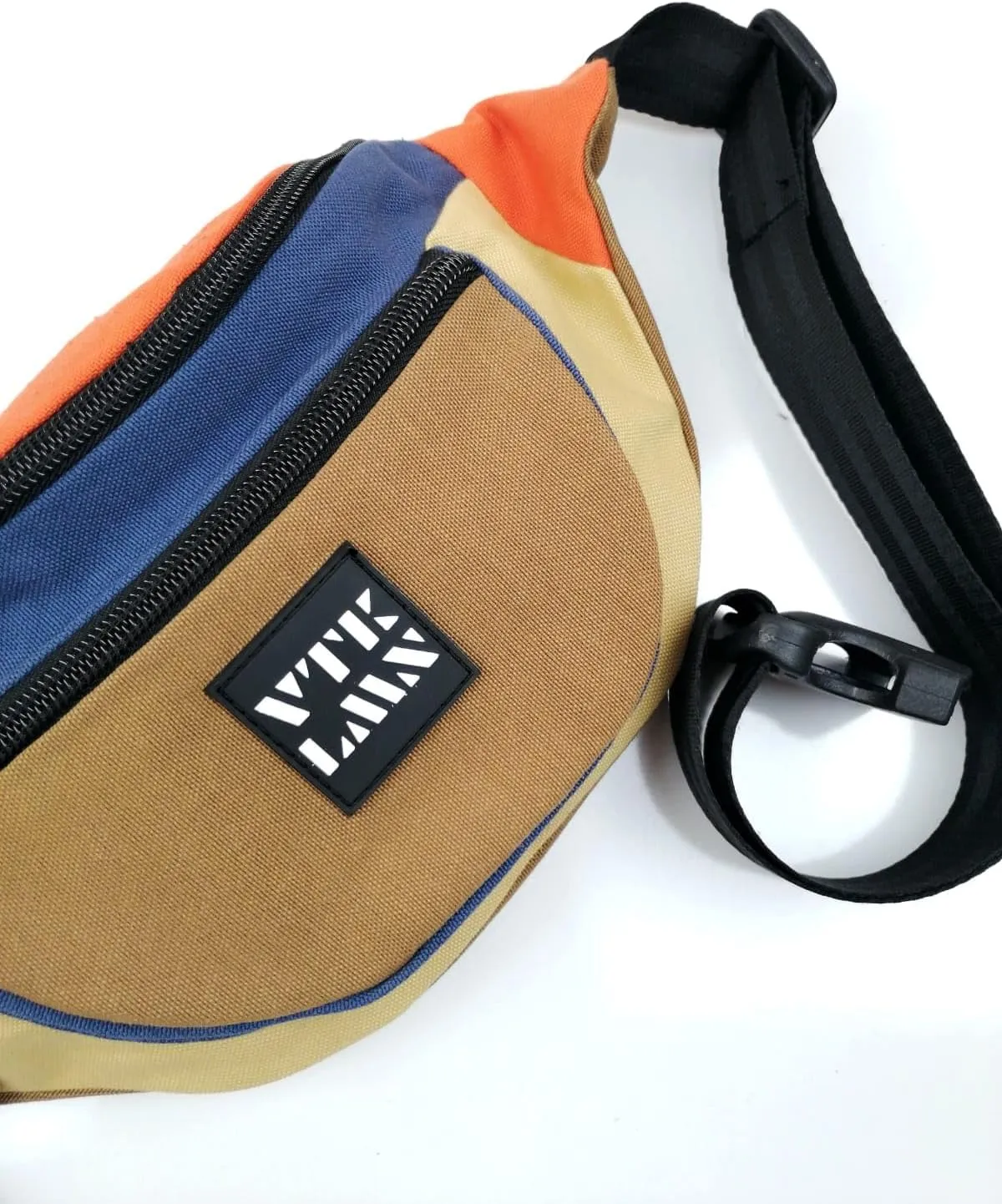 Vatkalimon Fanny Pack with Dark Colors - Waterproof Belt Bag - Small Crossbody Bag with Adjustable Strap - Gym Bag, Sling Bag, Travel Essentials, Stylish Bum Bag for Hiking, Running & Daily Use