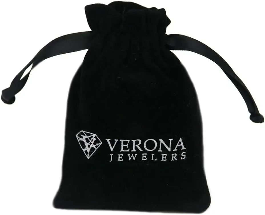 Verona Jewelers Men and Women 24" Stainless Steel 3.8MM Figaro Chain Necklace Crucifix Cross Pendant (Silver Color)