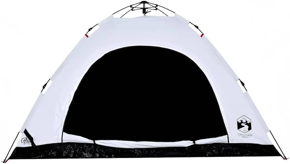vidaXL Camping Tent 5-Person, Garden Shelter, Portable Canopy for Outdoor Patio Hiking, Lightweight Tent, White Blackout Fabric Quick Release