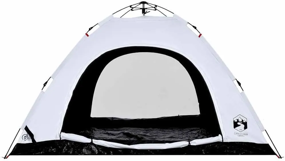 vidaXL Camping Tent 5-Person, Garden Shelter, Portable Canopy for Outdoor Patio Hiking, Lightweight Tent, White Blackout Fabric Quick Release