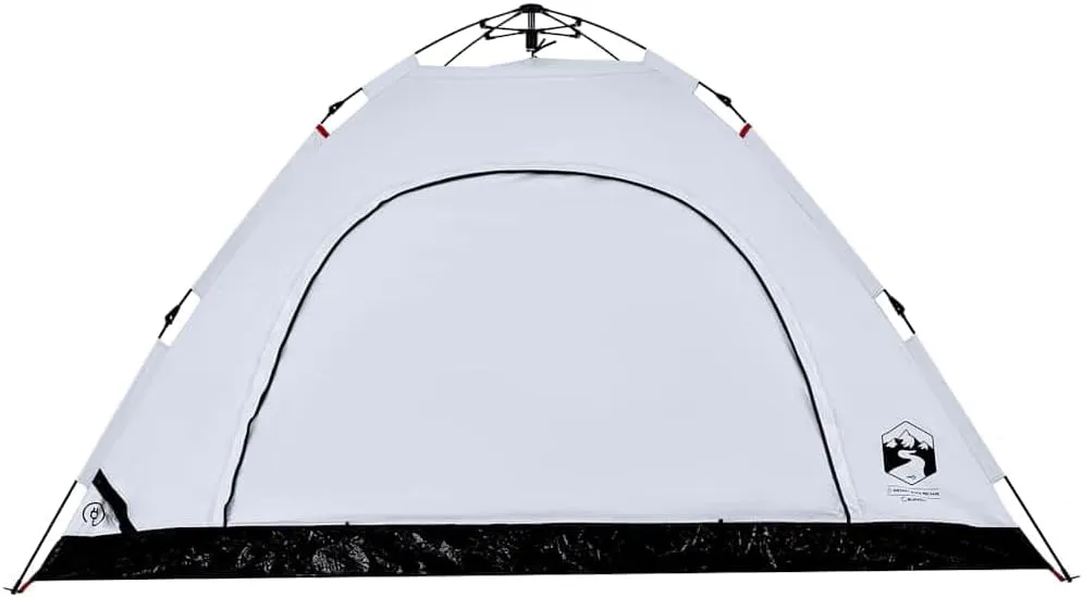 vidaXL Camping Tent 5-Person, Garden Shelter, Portable Canopy for Outdoor Patio Hiking, Lightweight Tent, White Blackout Fabric Quick Release