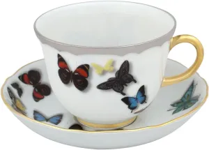 VISTA ALEGRE - Butterfly Parade by Christian Lacroix (Ref # 21117741) Porcelain Tea Cup & Saucer