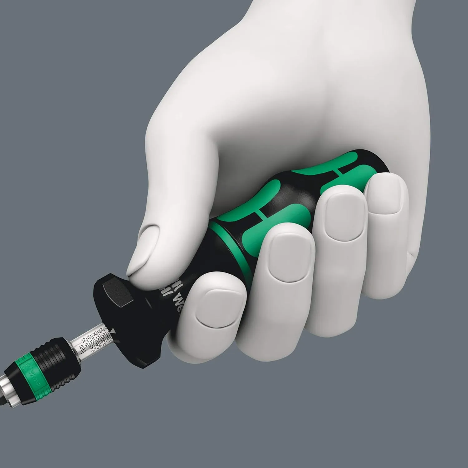 Wera 05074701001 Kraftform 7441 Hexagon Torque Screwdriver, 1/4" Head, 1.2-3.0 Nm Variable Torque Adjustment Range