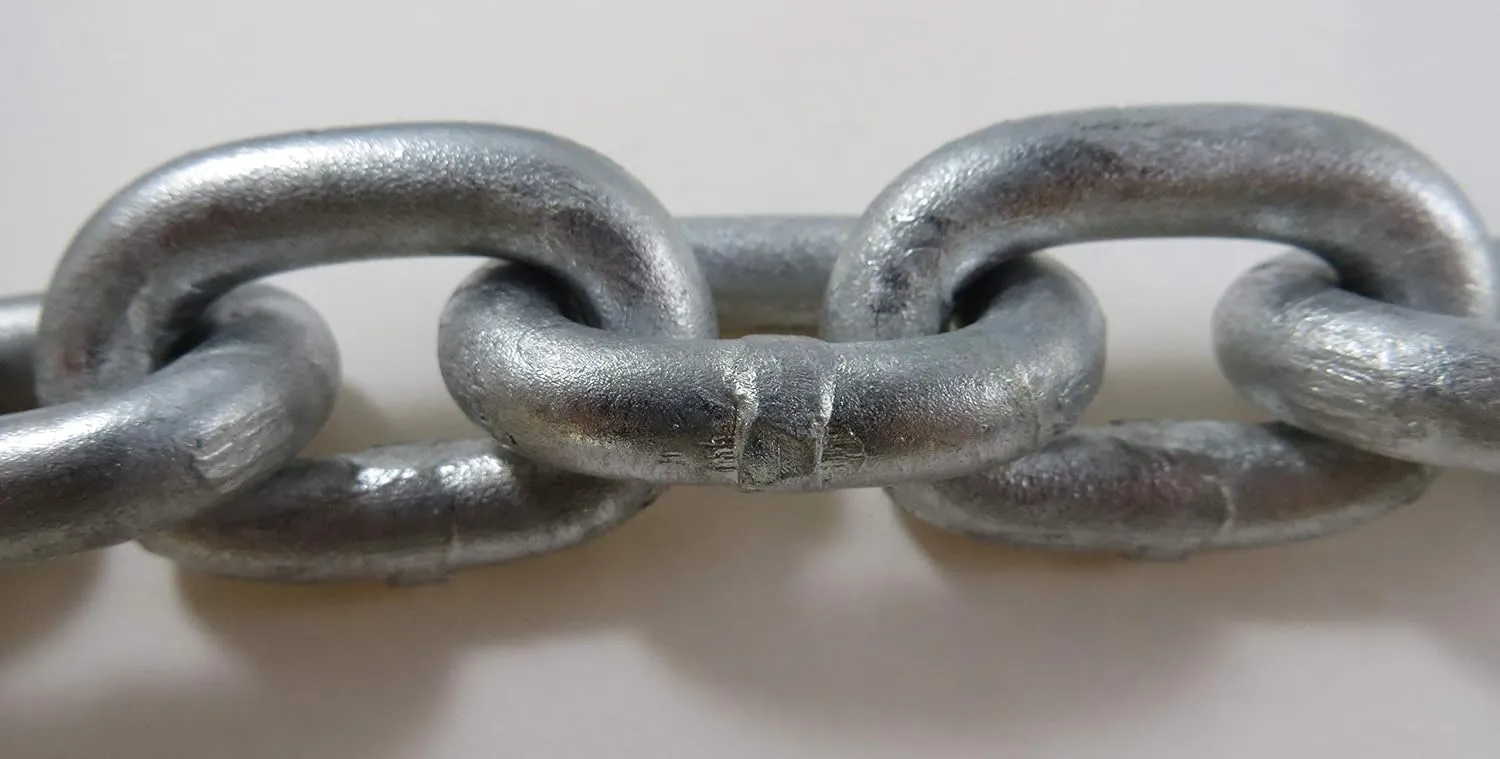 Windlass 1/4" x 4' ISO G4 Anchor Chain HDG with Galvanized Shackles