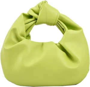 Women's Dumpling Bun Fold Knot Design Cloud Bag Handbag