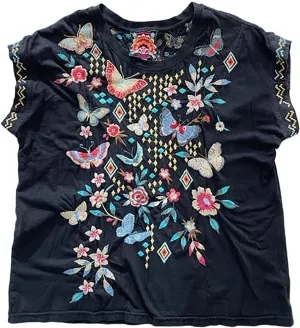 Women's Embroidered Short Sleeve Tee