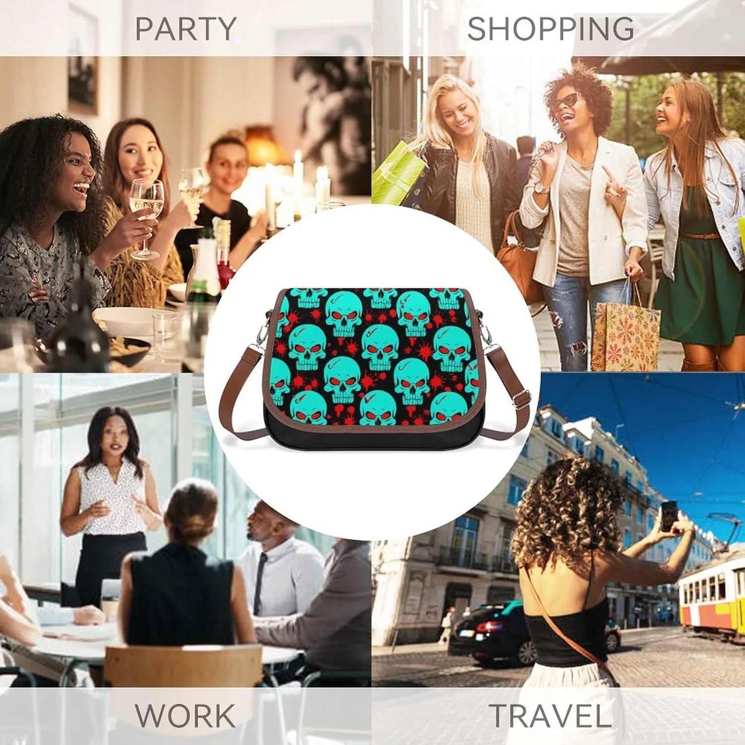 Women's Lightweight Crossbody Bag With Detachable Shoulder Strap For Daily Use