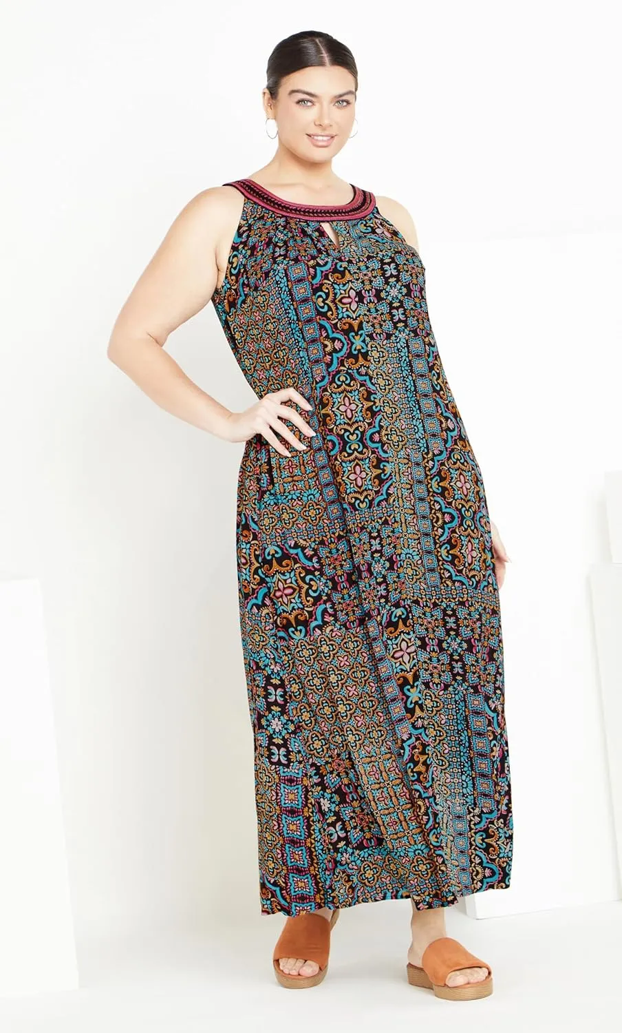 Women's Plus Size Mel Beaded Maxi Dress