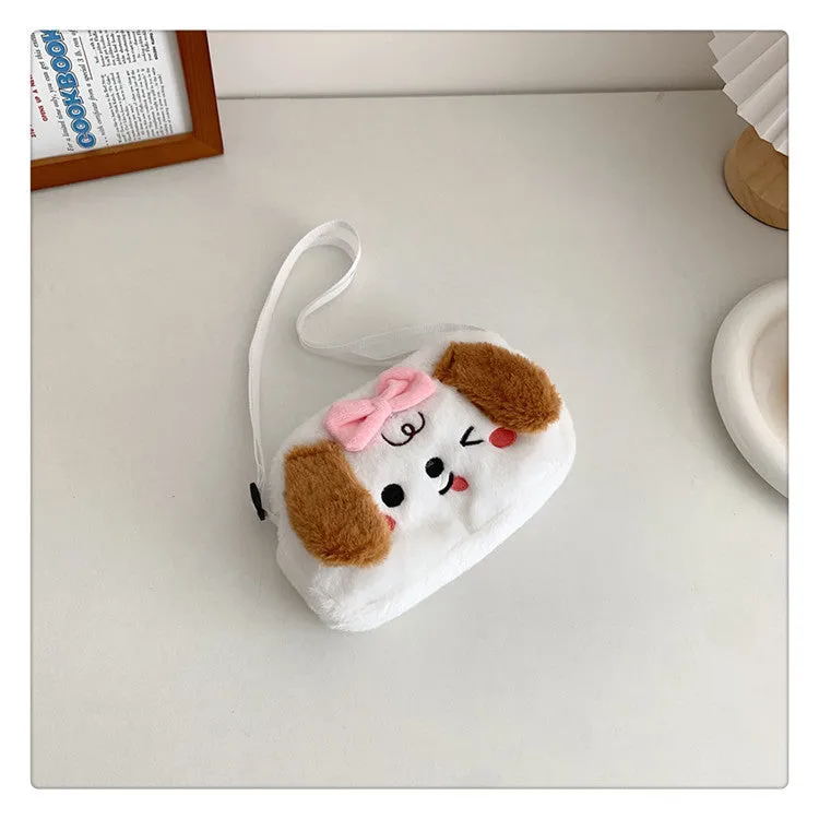 Women's Plush Clow Make-up Cute Birthday Gift Crossbody Bags
