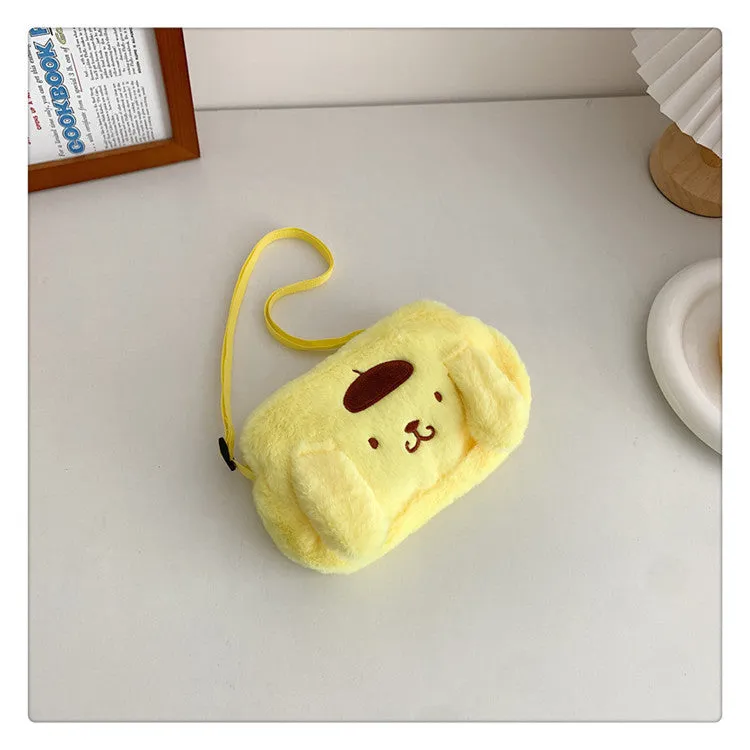 Women's Plush Clow Make-up Cute Birthday Gift Crossbody Bags