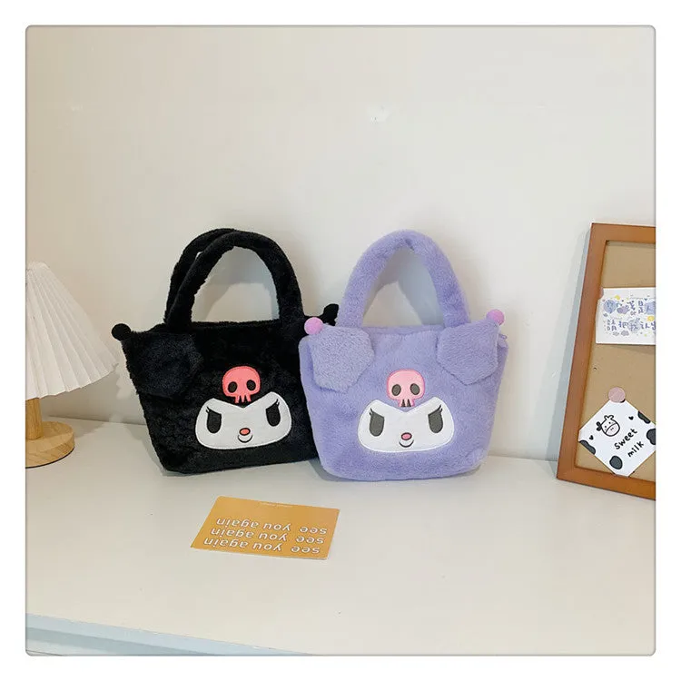 Women's Plush Clow Make-up Cute Birthday Gift Crossbody Bags