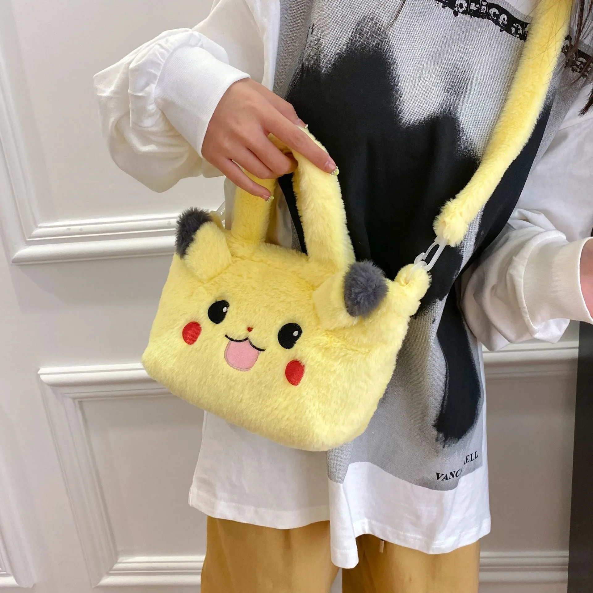 Women's Plush Clow Make-up Cute Birthday Gift Crossbody Bags