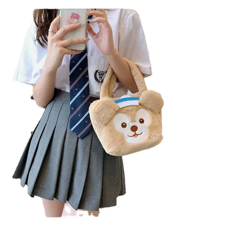 Women's Plush Clow Make-up Cute Birthday Gift Crossbody Bags