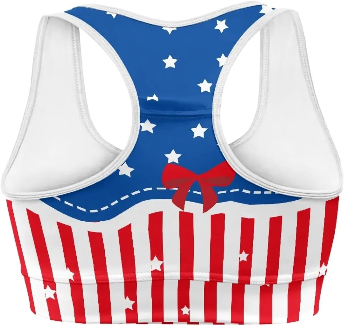 Womens Sports Yoga Bra with Built in Bra, Wireless Bra Workout Tops with Pocket at Back, Medium Support Running Bra