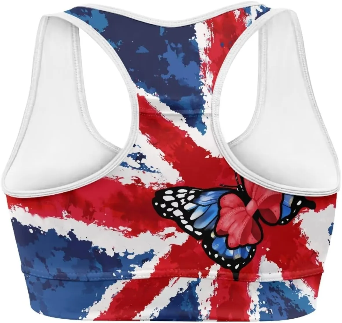 Womens Sports Yoga Bra with Built in Bra, Wireless Bra Workout Tops with Pocket at Back, Medium Support Running Bra