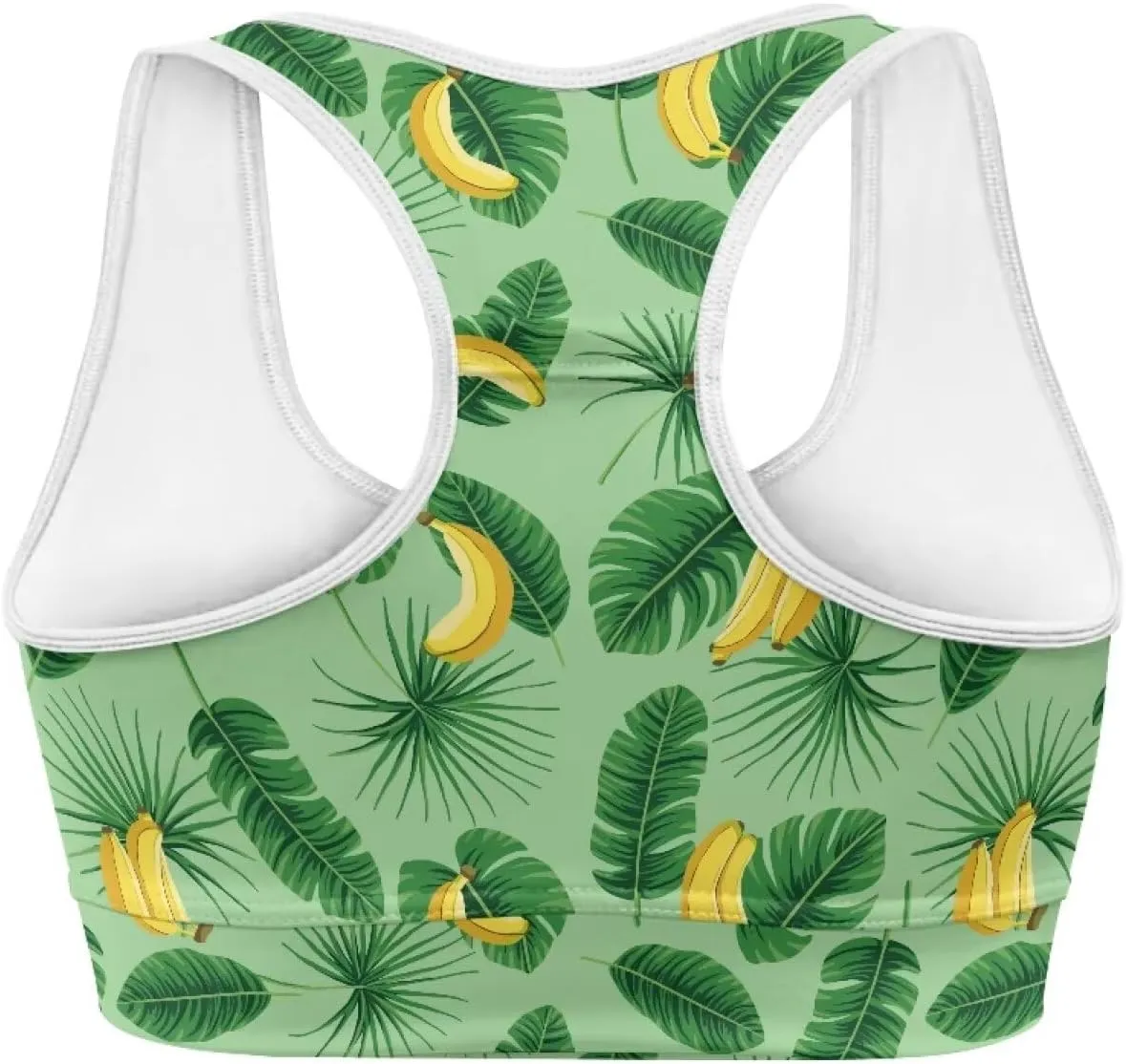 Womens Sports Yoga Bra with Built in Bra, Wireless Bra Workout Tops with Pocket at Back, Medium Support Running Bra
