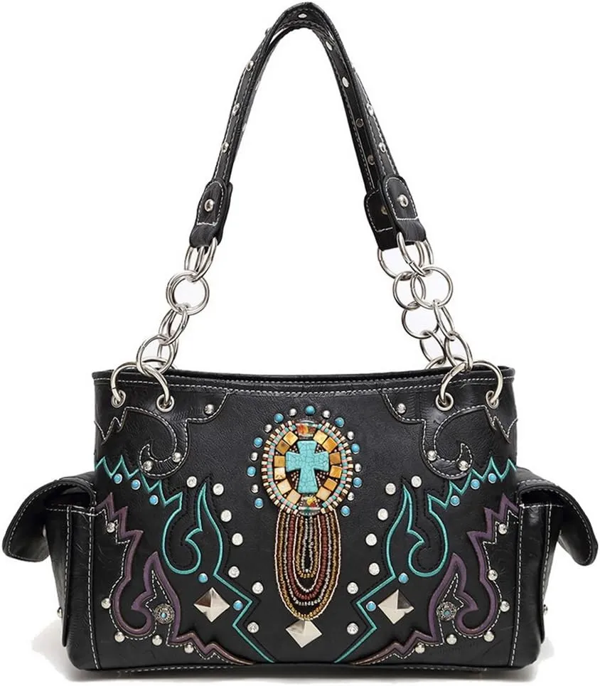 Womens [Sun God] PU Leather Handbag Fashion Elegant Tote Bag