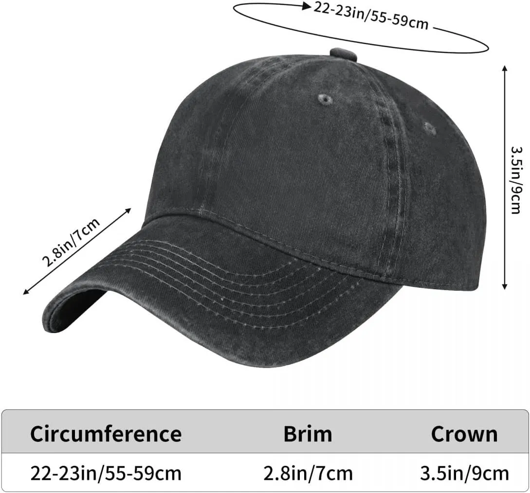 YISHOW Embroidered Bassball Cap Vintage Men and Women Embroidered Hat