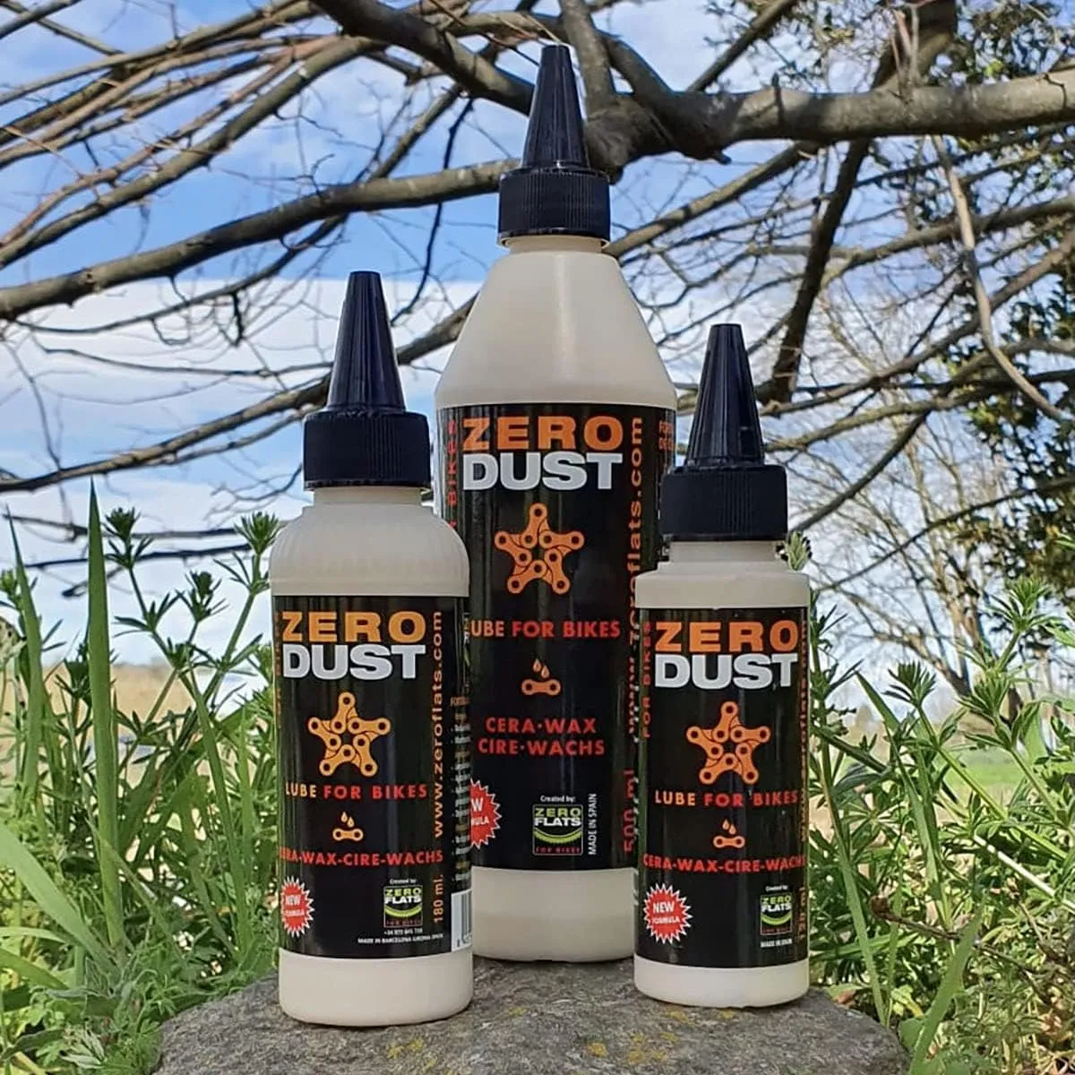 ZERODUST Bicycle Dry Wax w/Dust Repellant Technology | Eco-Friendly Chain Lube/Lubricant/Lubrication (120ml) High-Performance