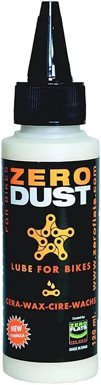 ZERODUST Bicycle Dry Wax w/Dust Repellant Technology | Eco-Friendly Chain Lube/Lubricant/Lubrication (120ml) High-Performance