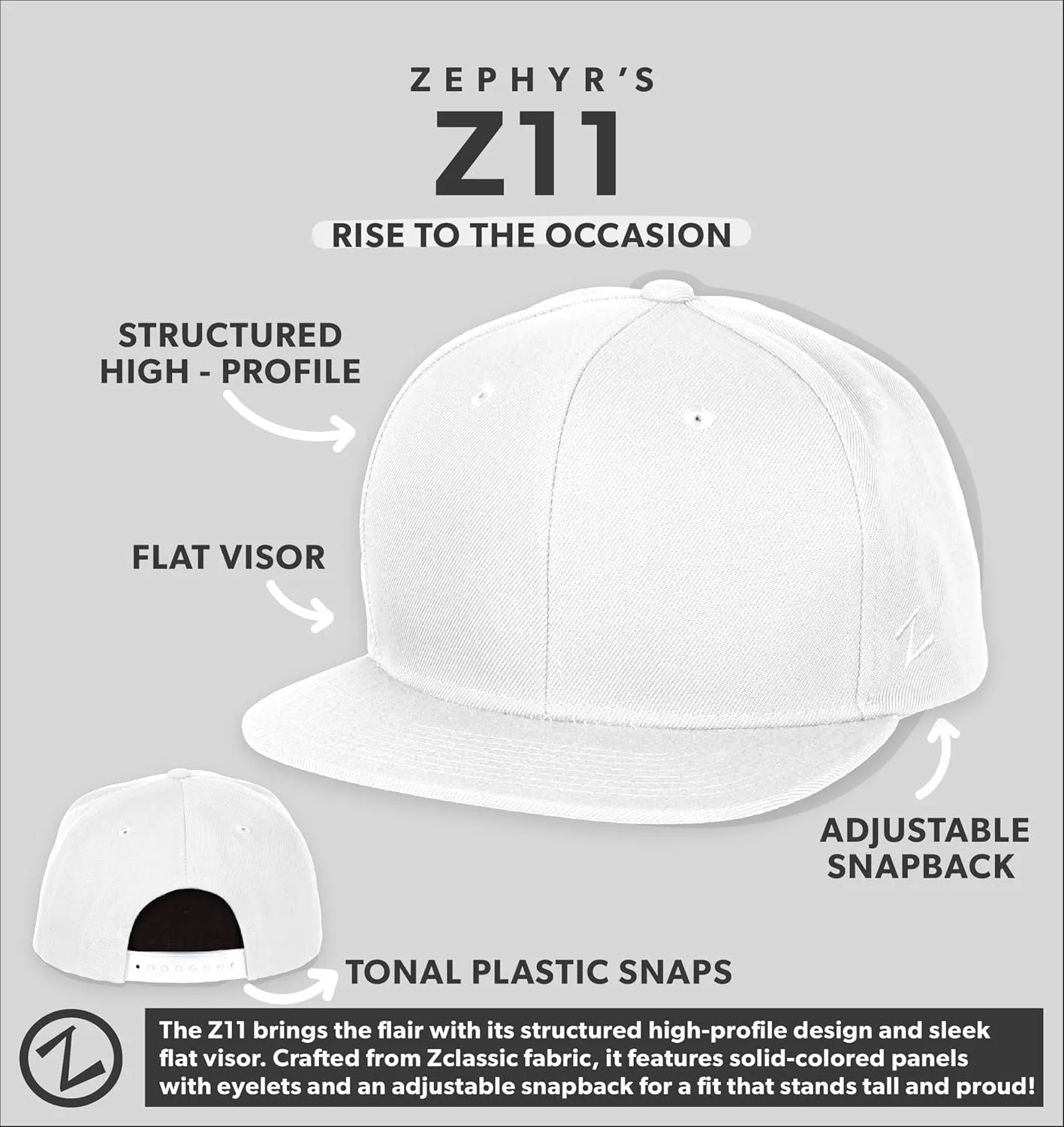 ZHATS NCAA Officially Licensed Snapback Hat Flat Brim Z11