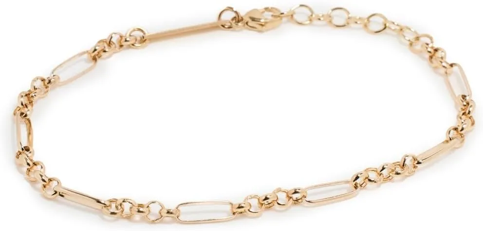 Zoe Chicco Women's Medium Mixed Paperclip Rolo Bracelet